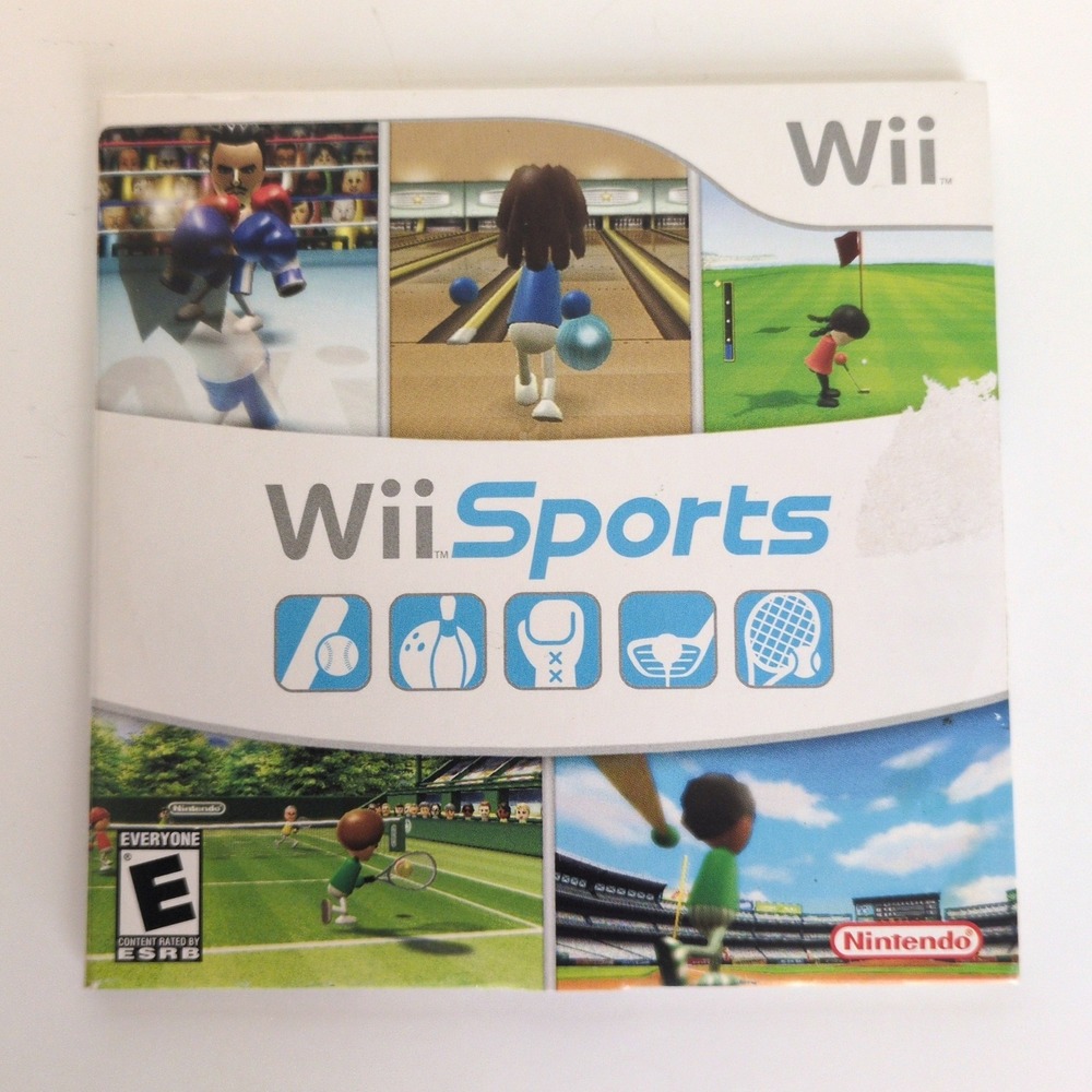 Nintendo Wii Sports Game Disc w/ Cardboard Sleeve and Manual